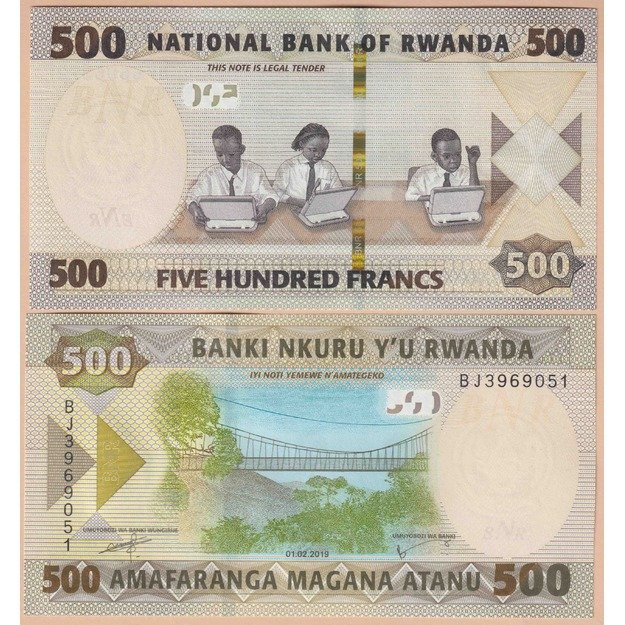 Ruanda 500 frankų 2019 p#W42 UNC