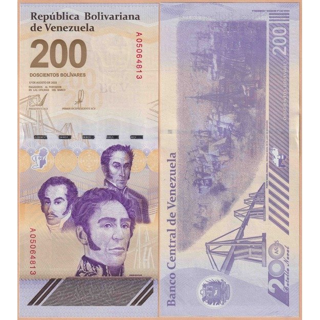 Venesuela 200 bolivarų 2023 p#W120 UNC