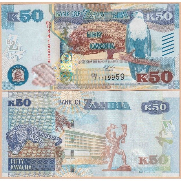 Zambija 50 kvačų 2015 p#60 UNC