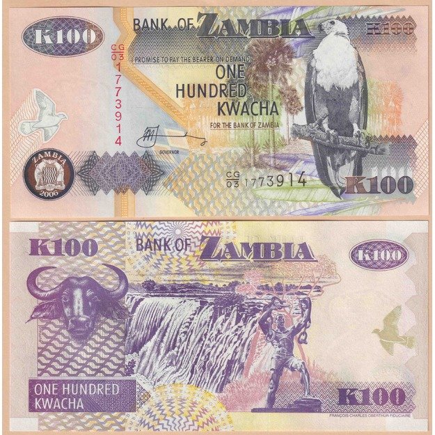 Zambija 100 kvačų 2006 p#38f UNC