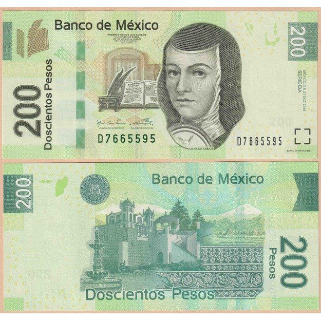 Meksika 200 pesų 2014 p#125 UNC