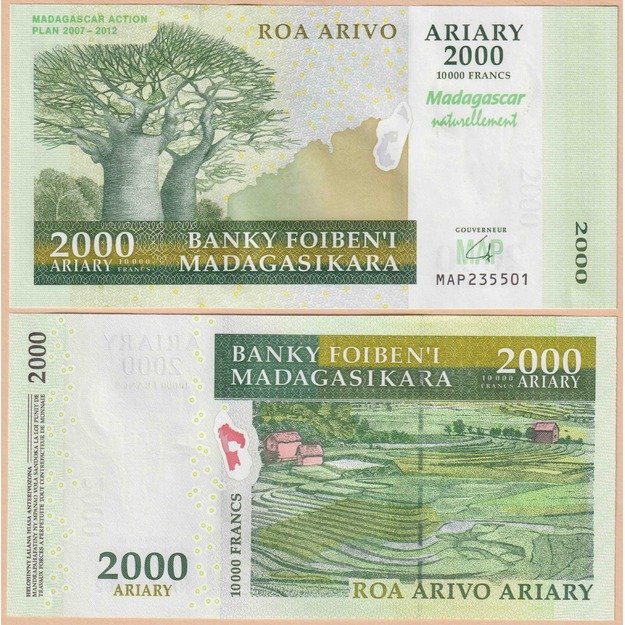 Madagaskaras 2000 ariarių 2007 p#93 veiksmų planas UNC
