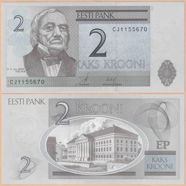 Estija 2 kronos 2007 p#85b UNC