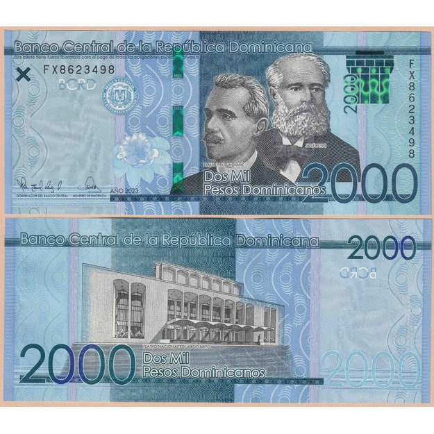 Dominikos Respublika 2000 pesų 2023 p#194 UNC