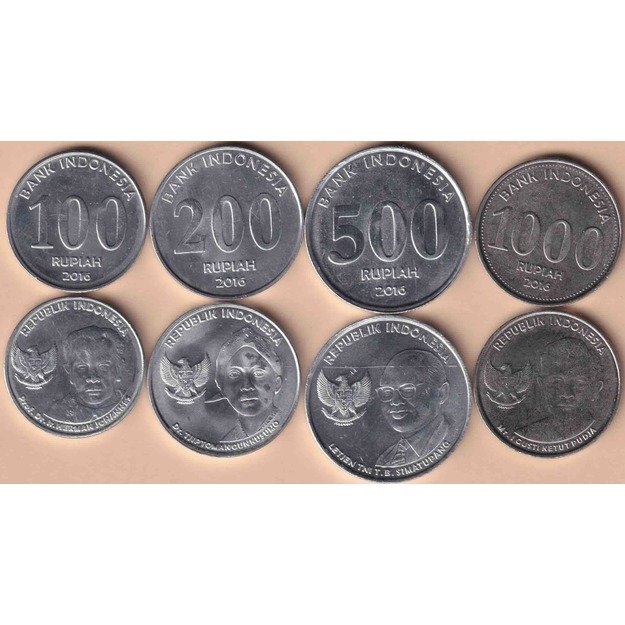 Indonezija  4 monetų 2016 rinkinys km#71-74 UNC