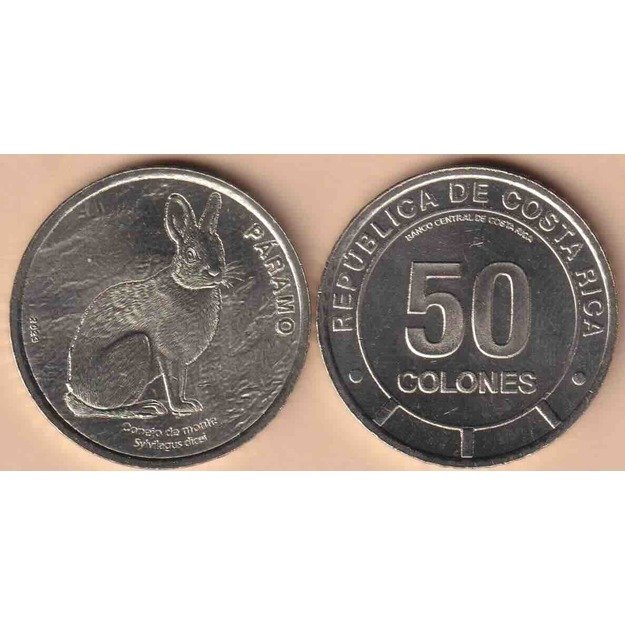 Kosta Rika 50 kolonų 2023 km#new medvilniauodegis triušis UNC