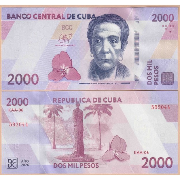 Kuba 2000 pesų 2026 p#W145 UNC