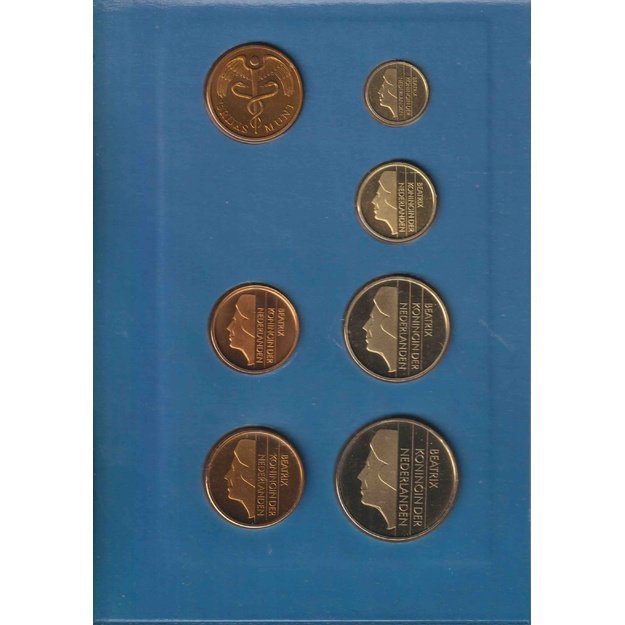 Nyderlandai 6 monetų 1993 rinkinys km#202-210 UNC