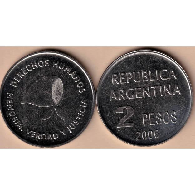 Argentina 2 pesos 2006 Žmogaus teisių gynimas UNC