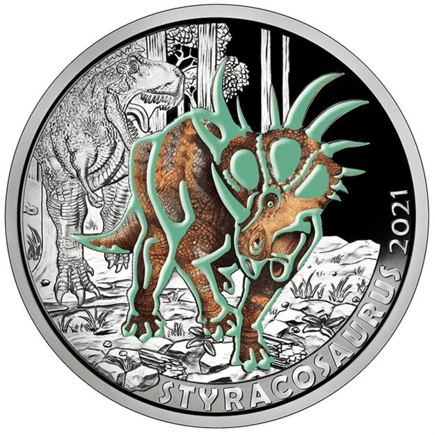 Austrija 3 eurai 2021 Styracosaurus albertensis Cu-Ni UNC