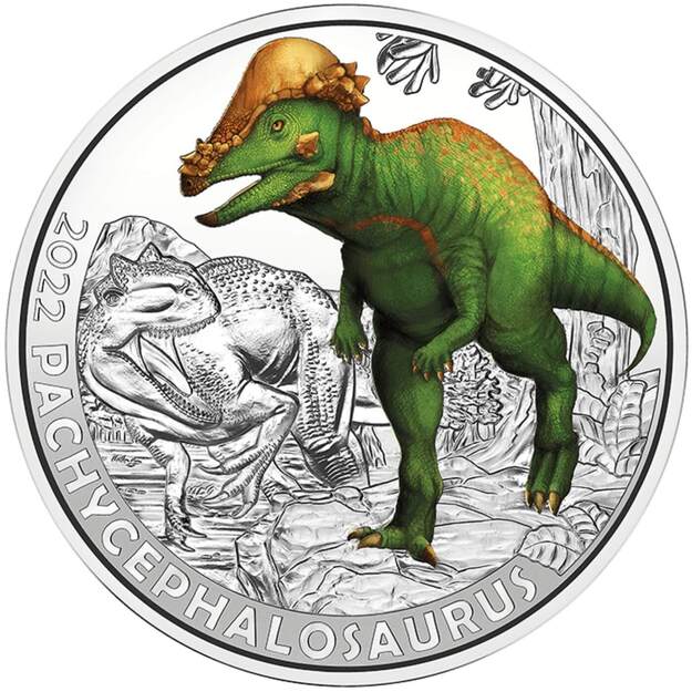 Austrija 3 eurai 2022 Pachycephalosaurus wyomingensis Cu-Ni UNC