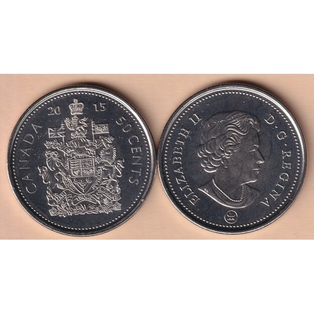 Kanada 50 centų 2015 km#2304 Cu-Ni UNC