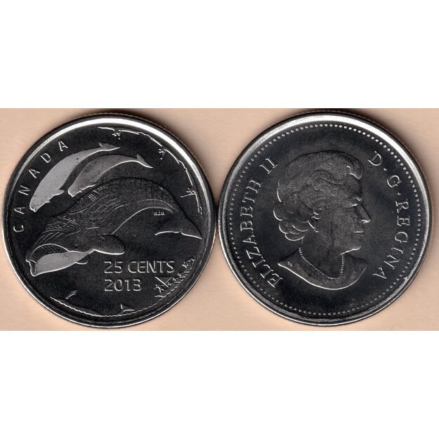Kanada 25 centai 2013 Gyvenimas šiaurėje UNC
