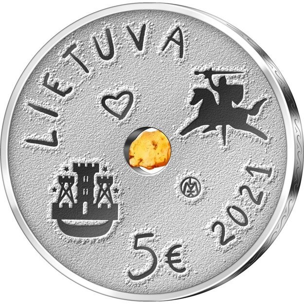Lietuva 5 eurai 2021 Jūros šventė Ag PROOF