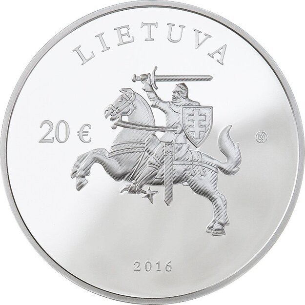 Lietuva 20 eurų 2016 Nepriklausomybės įtvirtinimas Ag PROOF