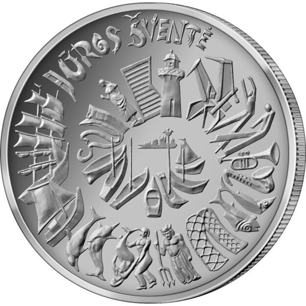 Lietuva 1.5 euro 2021 Jūros šventė Cu-Ni UNC