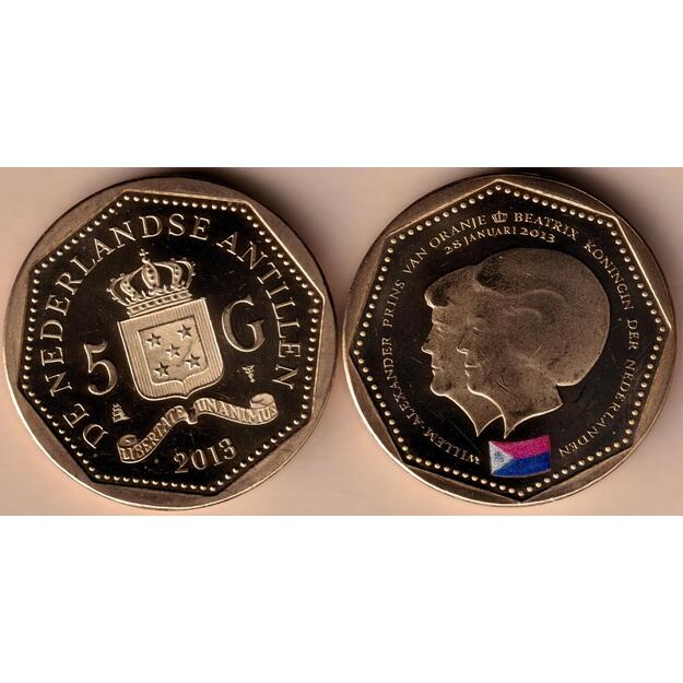 Nyderlandų Antilai 5 guldenai 2013 Sint Martenas UNC