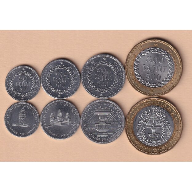 Kambodža 4 monetų rinkinys 1994 UNC 