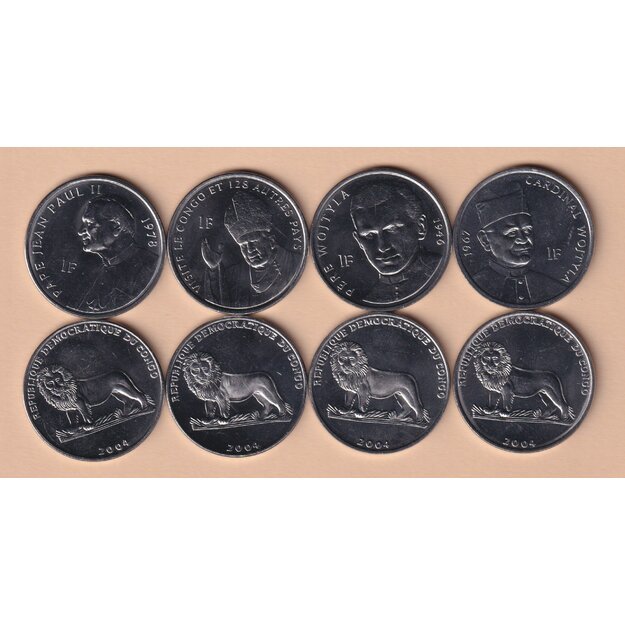 Kongas 4 monetų rinkinys 2004 Popiežius UNC