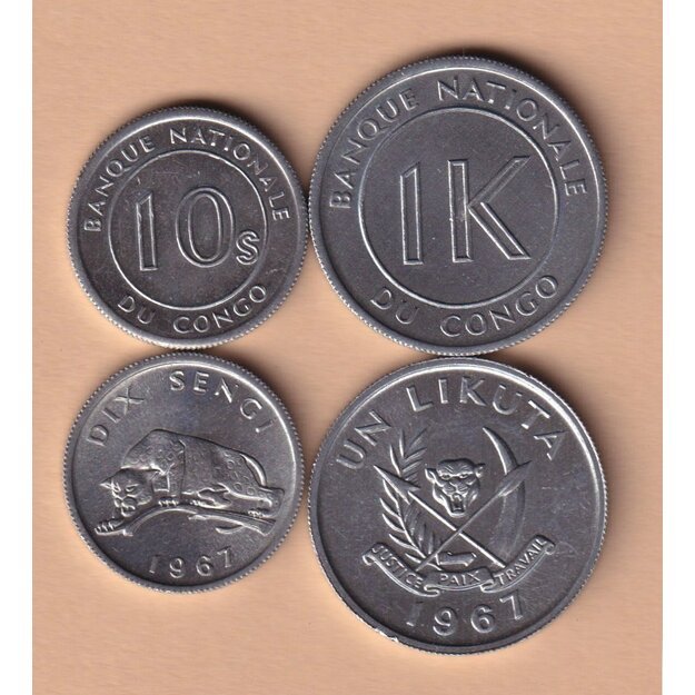 Kongas 2 monetų rinkinys 1967 UNC