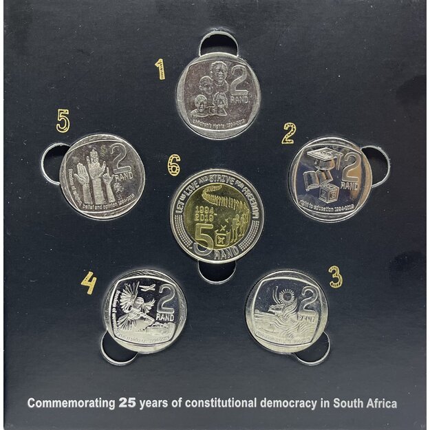 Pietų Afrika 6 monetų rinkinys 2019 UNC
