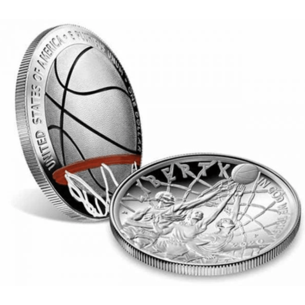  Jungtinės Amerikos Valstijos 1 doleris 2020 Krepšinis, Šlovės muziejus Ag UNC