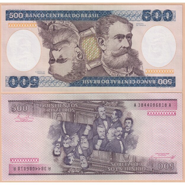 Brazilija 500 kruzeirų 1984 p#200b UNC