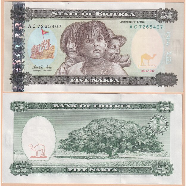 Eritrėja 5 nakfos 1997 p#2 UNC