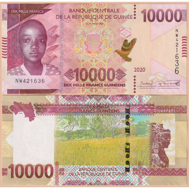 Gvinėja 10000 frankų 2020 p#W49A UNC
