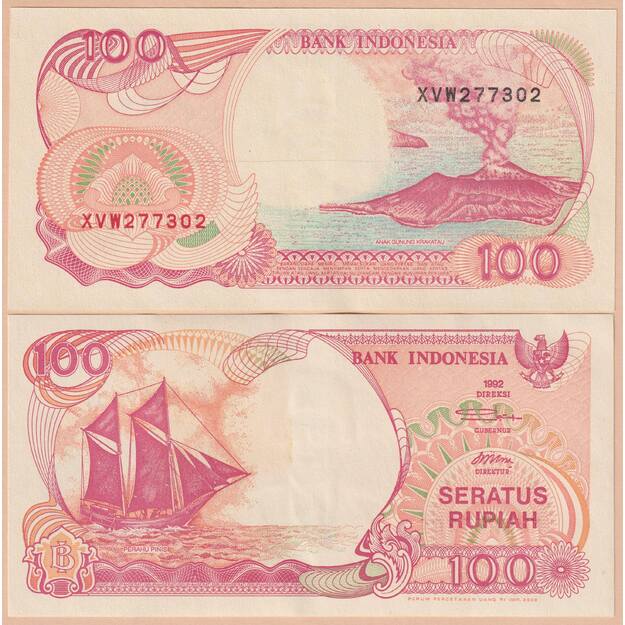 Indonezija 100 rupijų 1992 (2000) p#127h (100 vnt.) UNC