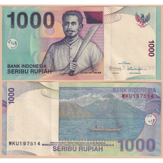 Indonezija 1000 rupijų 2013 p#141m UNC