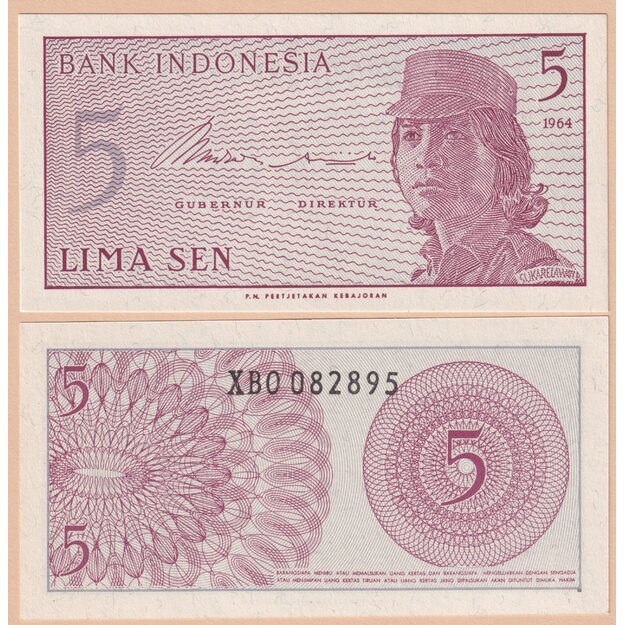 Indonezija 5 senai 1964 p#91 UNC