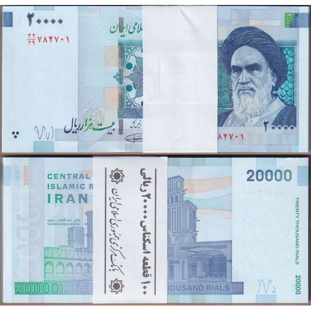 Iranas 20000 rialų 2021 p#153e(1) (100 vnt.) UNC