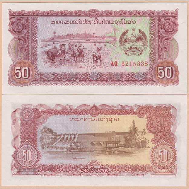 Laosas 50 kipų 1979-1988 p#29b UNC