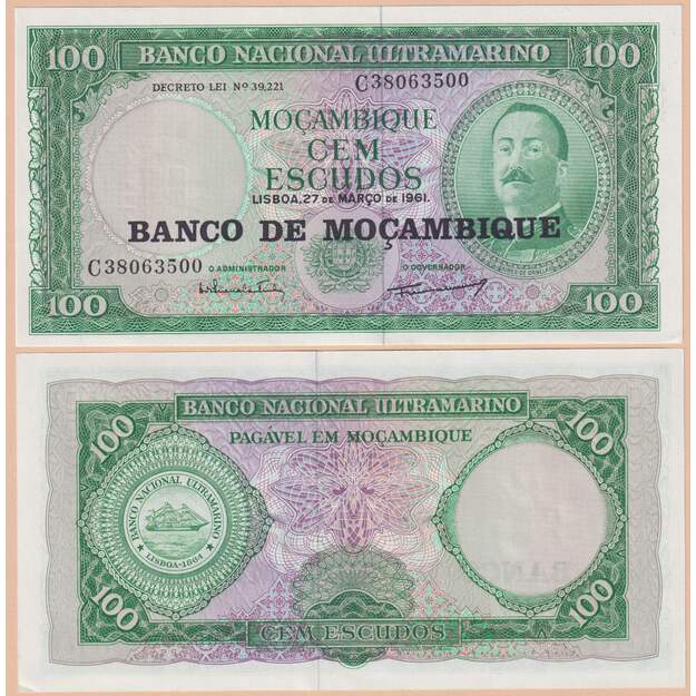 Mozambikas 100 eskudų 1976 p#117 UNC