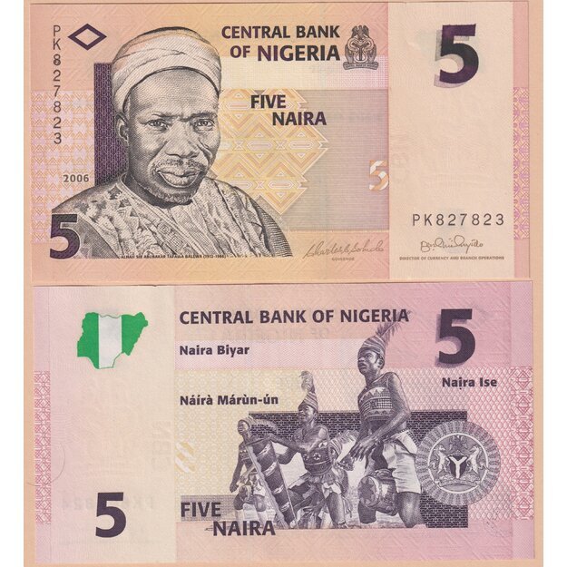 Nigerija 5 nairos 2006 p#32a unc