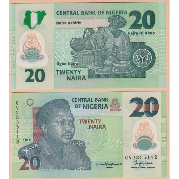 Nigerija 20 nairų 2016 p#34l UNC