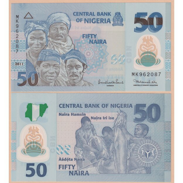 Nigerija 50 nairų 2011 p#40c UNC