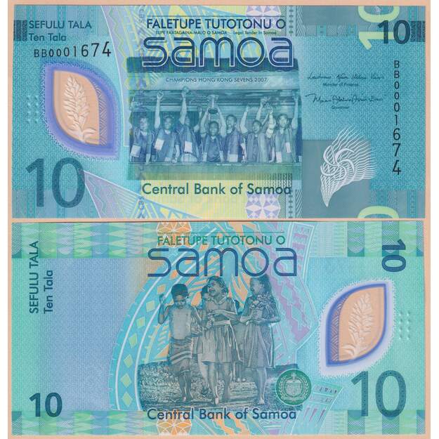 Samoa 10 talų 2023 p#W48 UNC