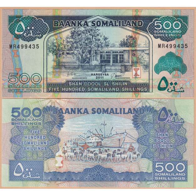 Somalilandas 500 šilingų 2011 p#6h UNC