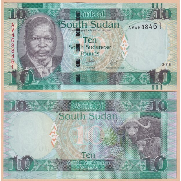 Pietų Sudanas 10 svarų  2016 p#12b UNC