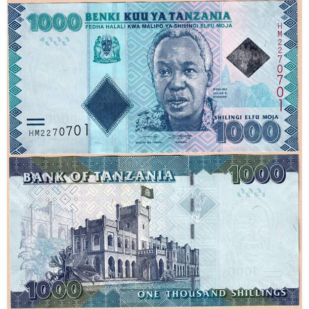Tanzanija 1000 šilingų 2019 p#41c UNC