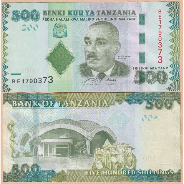 Tanzanija 500 šilingų 2010 p#40 UNC