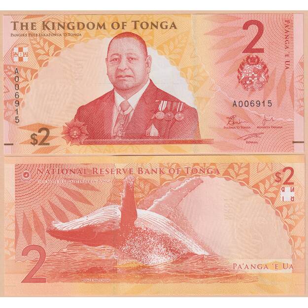 Tonga 2 paangos 2023 p#W50 UNC