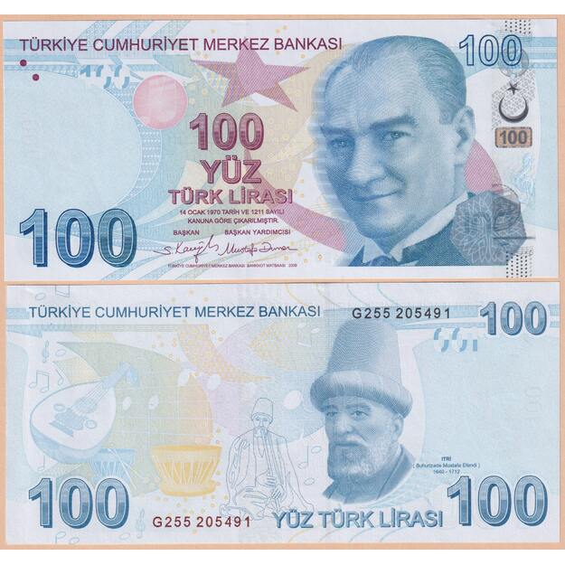 Turkija 100 lirų 2022 p#226 UNC