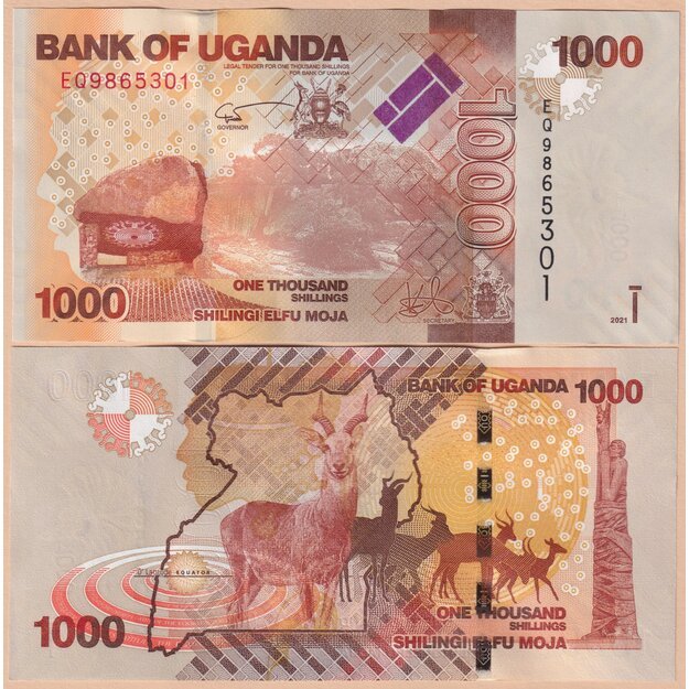 Uganda 1000 šilingų 2021 p#49 UNC