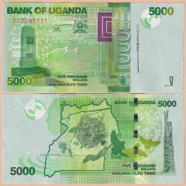 Uganda 5000 šilingų 2019 p#51 UNC