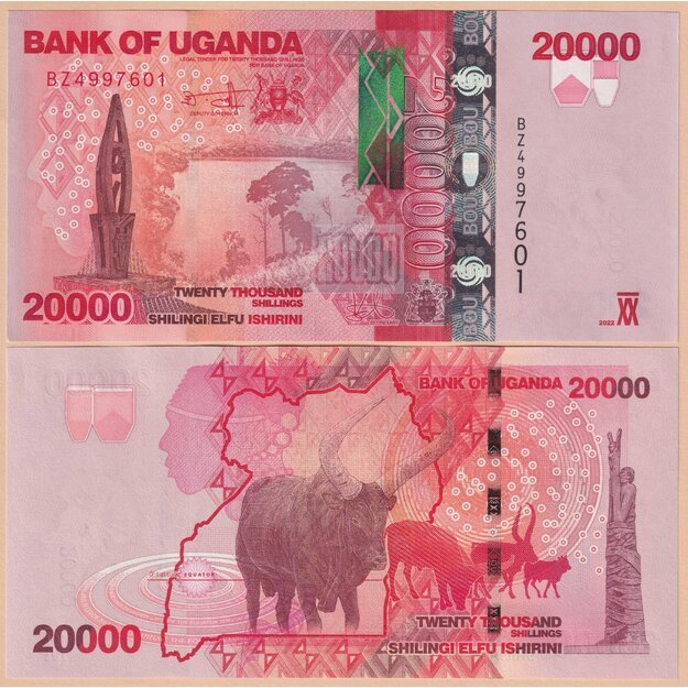 Uganda 20000 šilingų 2022 p#53 UNC