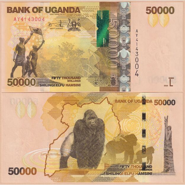 Uganda 50000 šilingų 2022 p#54 UNC