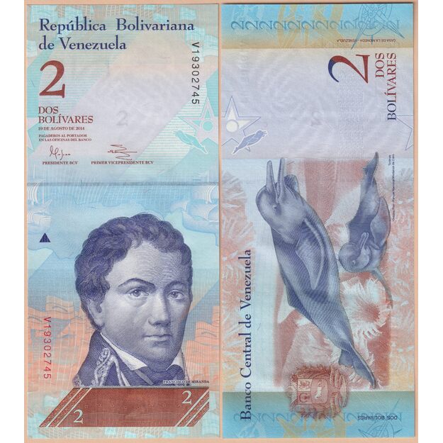 Venesuela 2 bolivarai 2012 p#88g UNC